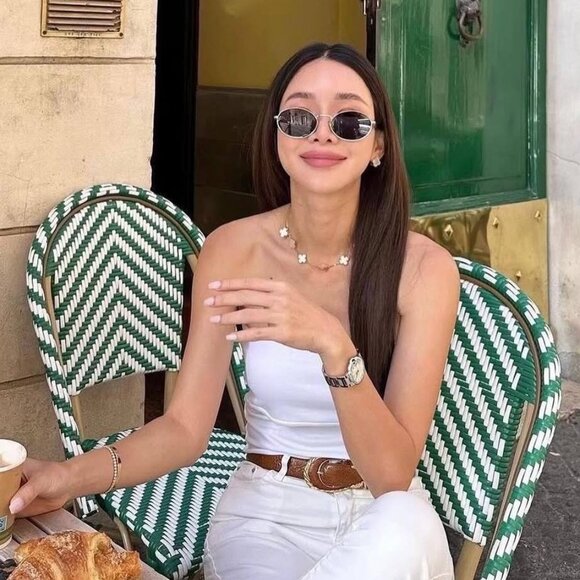 Final Price! Prada PR65ZS ZVN70L Gold Green Sunglasses - Picture 1 of 13